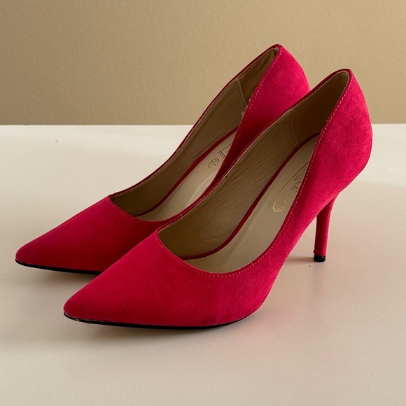 asos truffle Shoes - Hot Pink Heels stilettos suede - *NEW Asos Truffle collection size 8.5 US